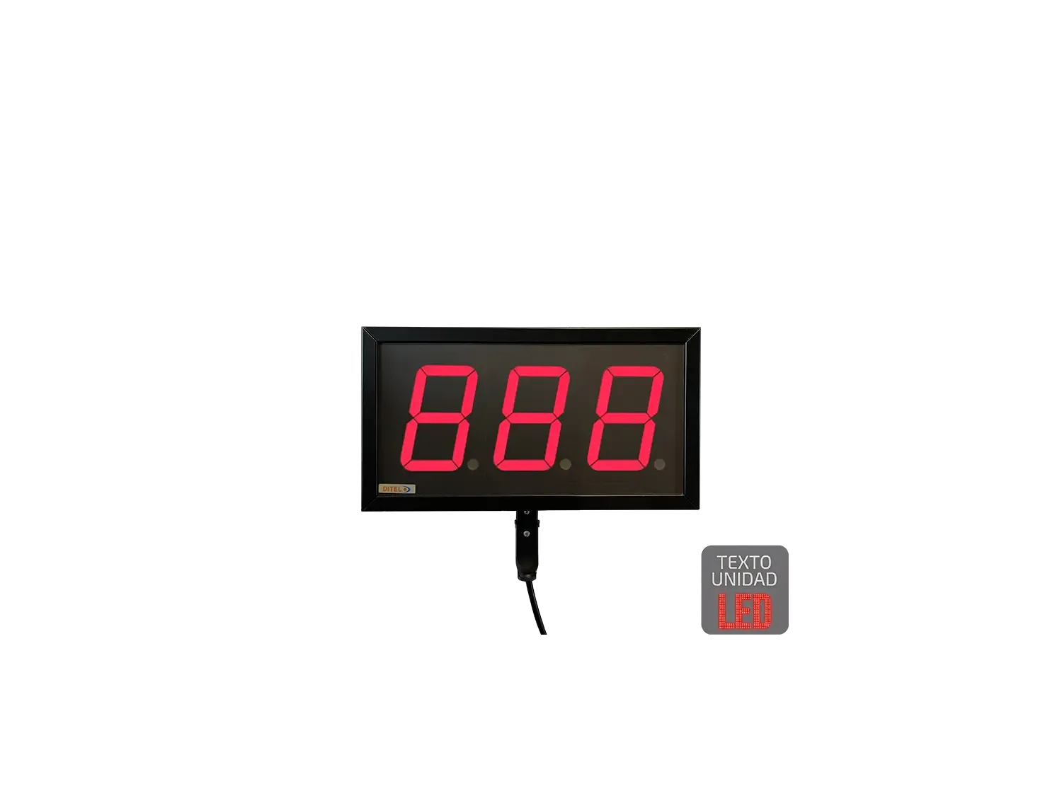 Visualitzador Numerico 100mm, 3 digits, Sèrie, Ethernet, Wifi +2R, Text LED